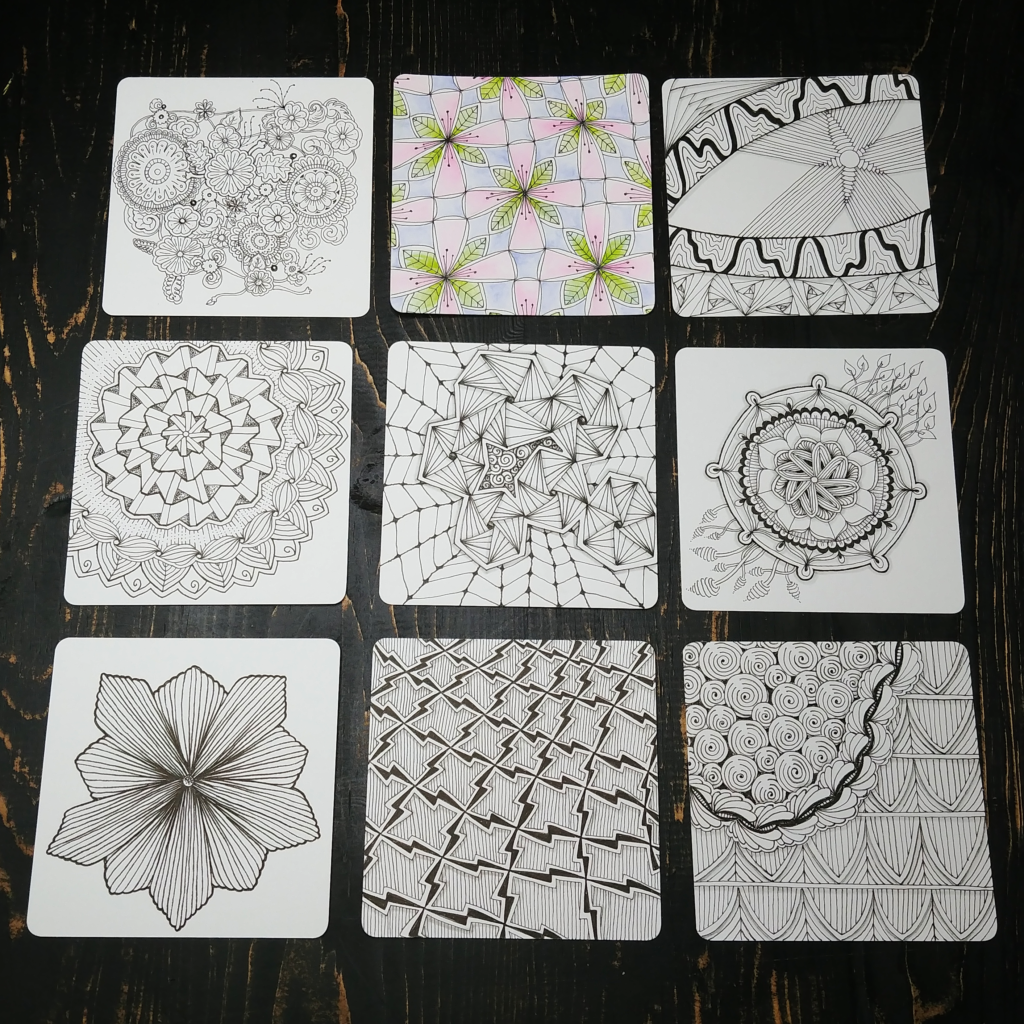 The 9 tiles I drew in July