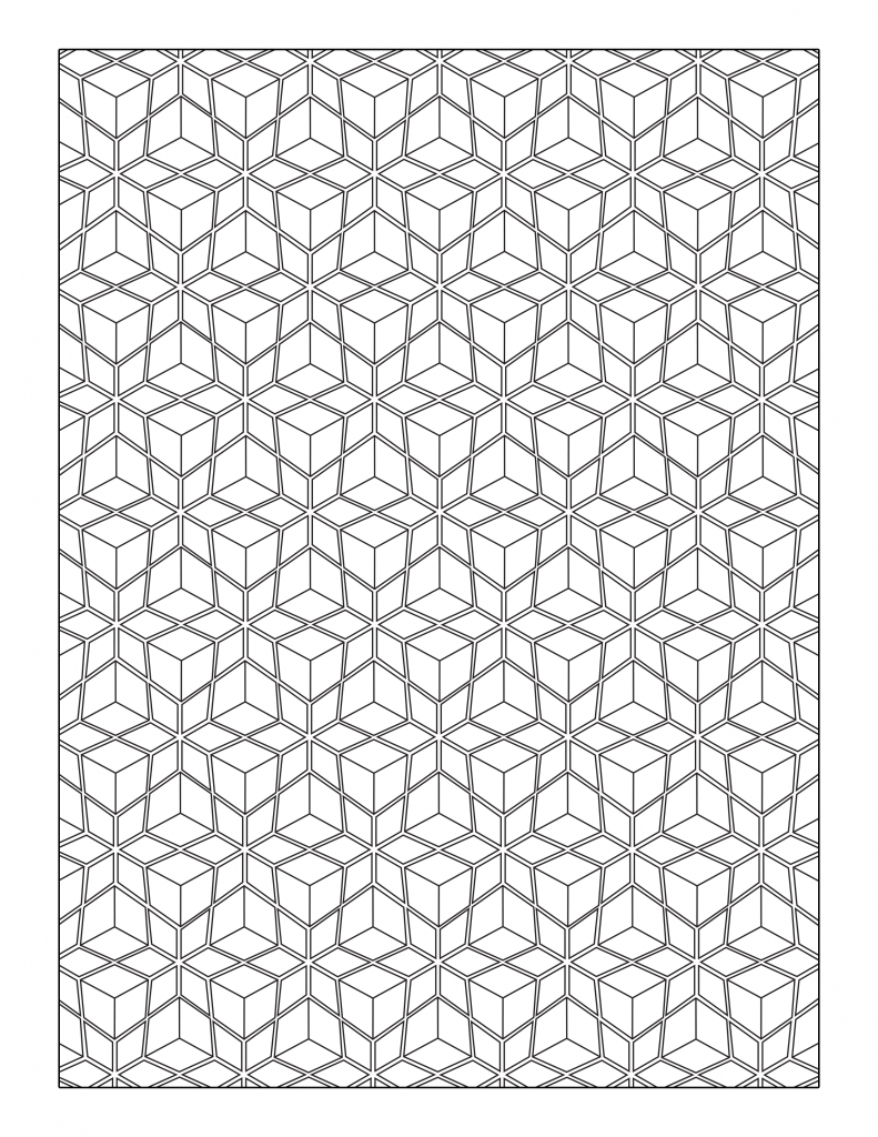 Free Geometric Coloring Page Download